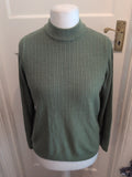 Marks And Spencer 14 Green Patterned Jumper
