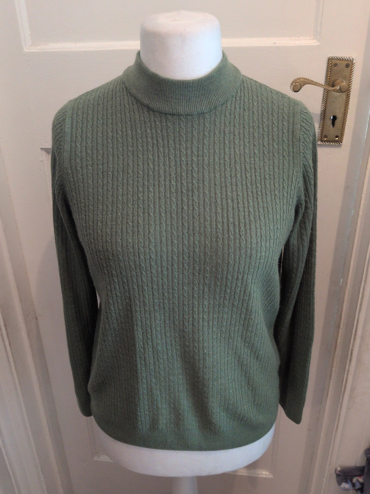 Marks And Spencer 14 Green Patterned Jumper