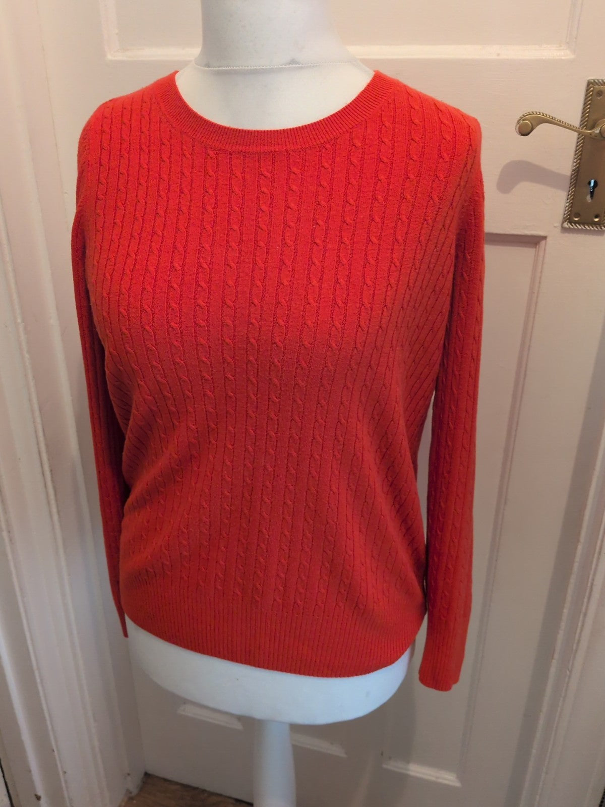 Tu 16 Orange Red Long Sleeve Pullover Jumper