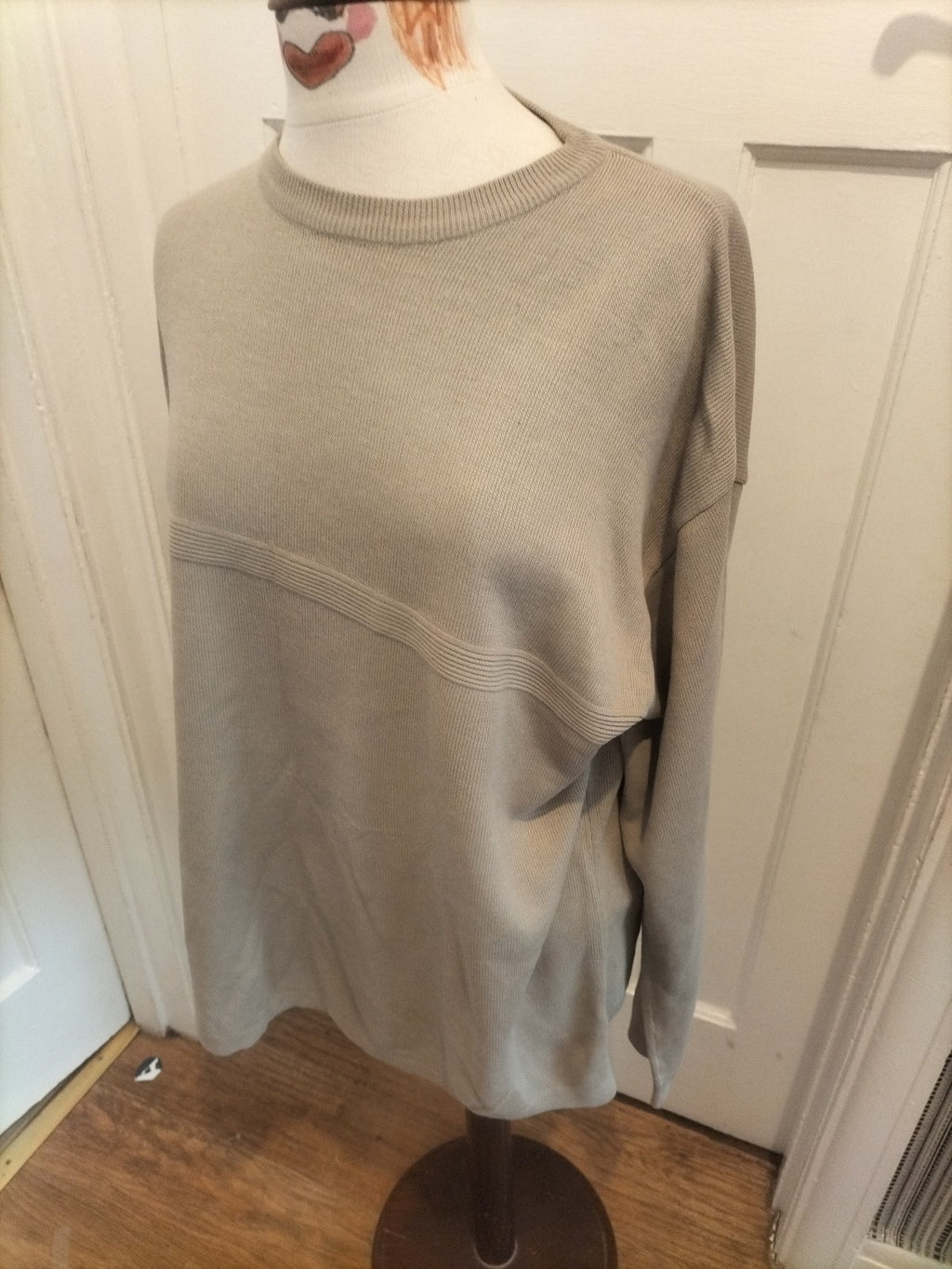 Mens Freeport Size XL Beige Long Sleeved Pullover Jumper