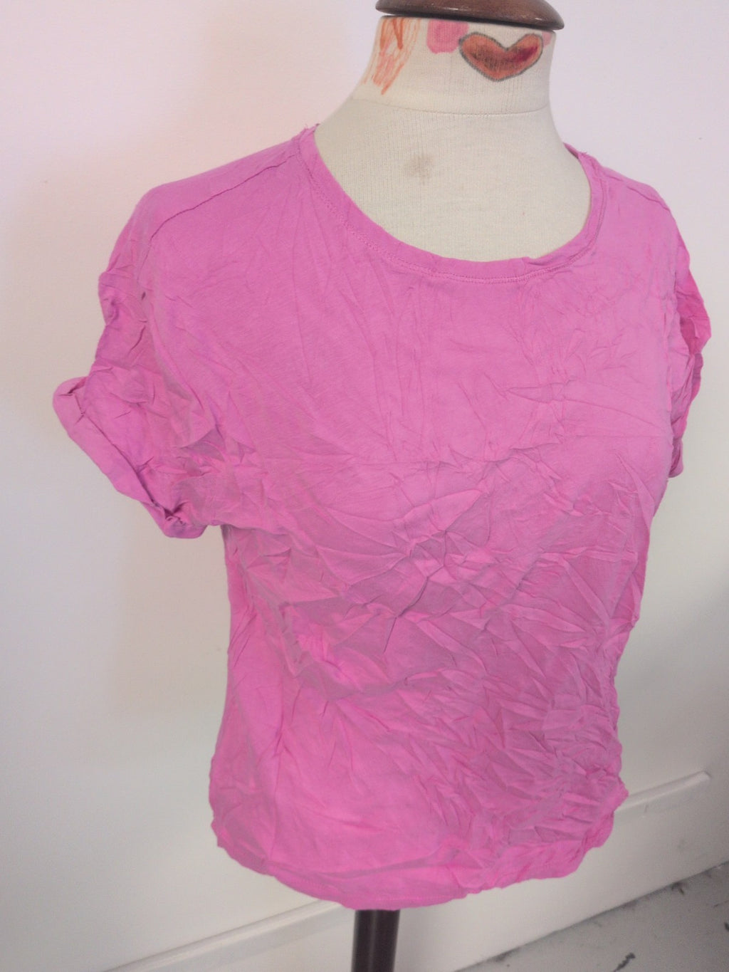 Ladies Marks And Spencer Size Medium Pink Short Sleeve Tshirt