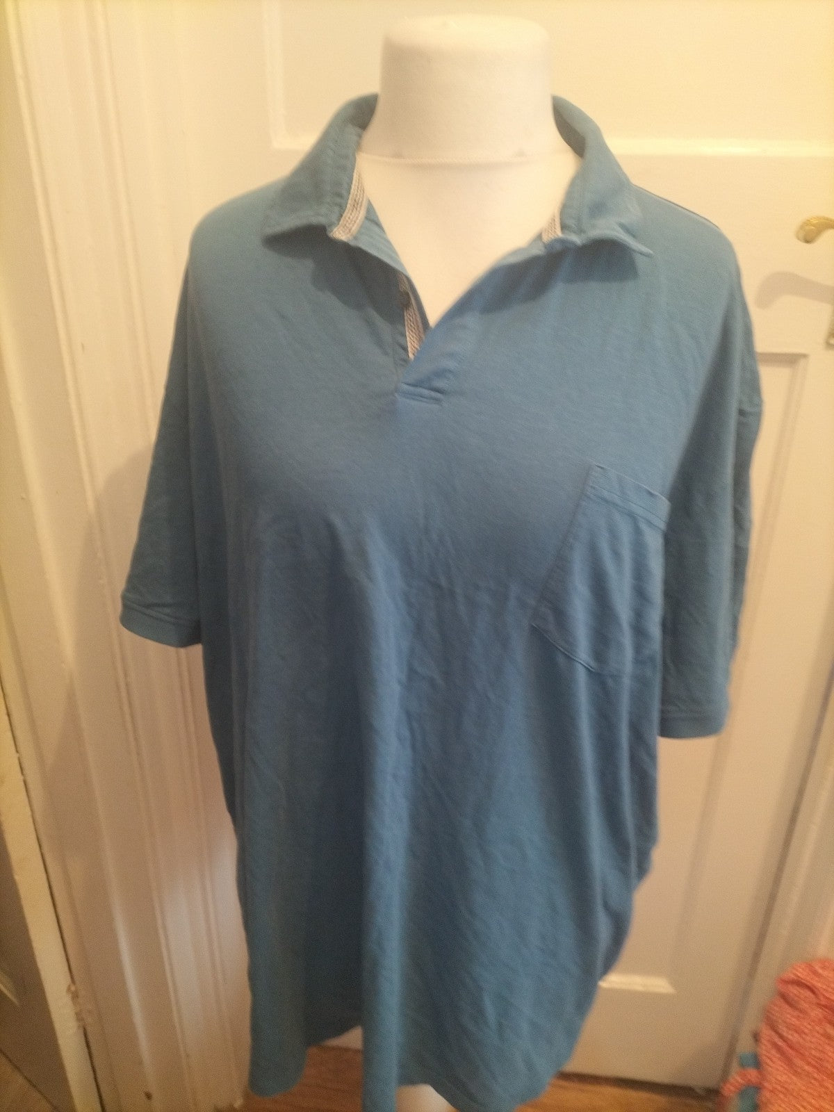 Next 5XL Blue Regular Fit Short Sleeve Polo