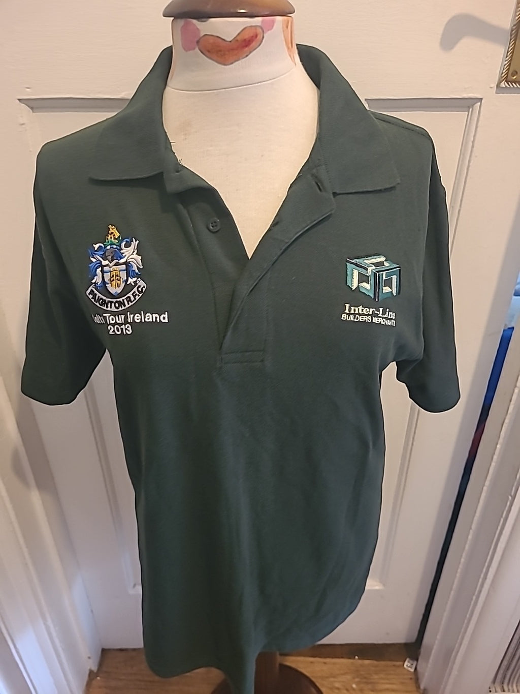 Mens Uneek Size Medium Green Paignton Colts 2013 Tour Polo