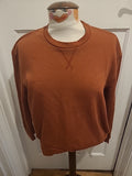 Mens Size Small Burnt Orange Pullover Jumper