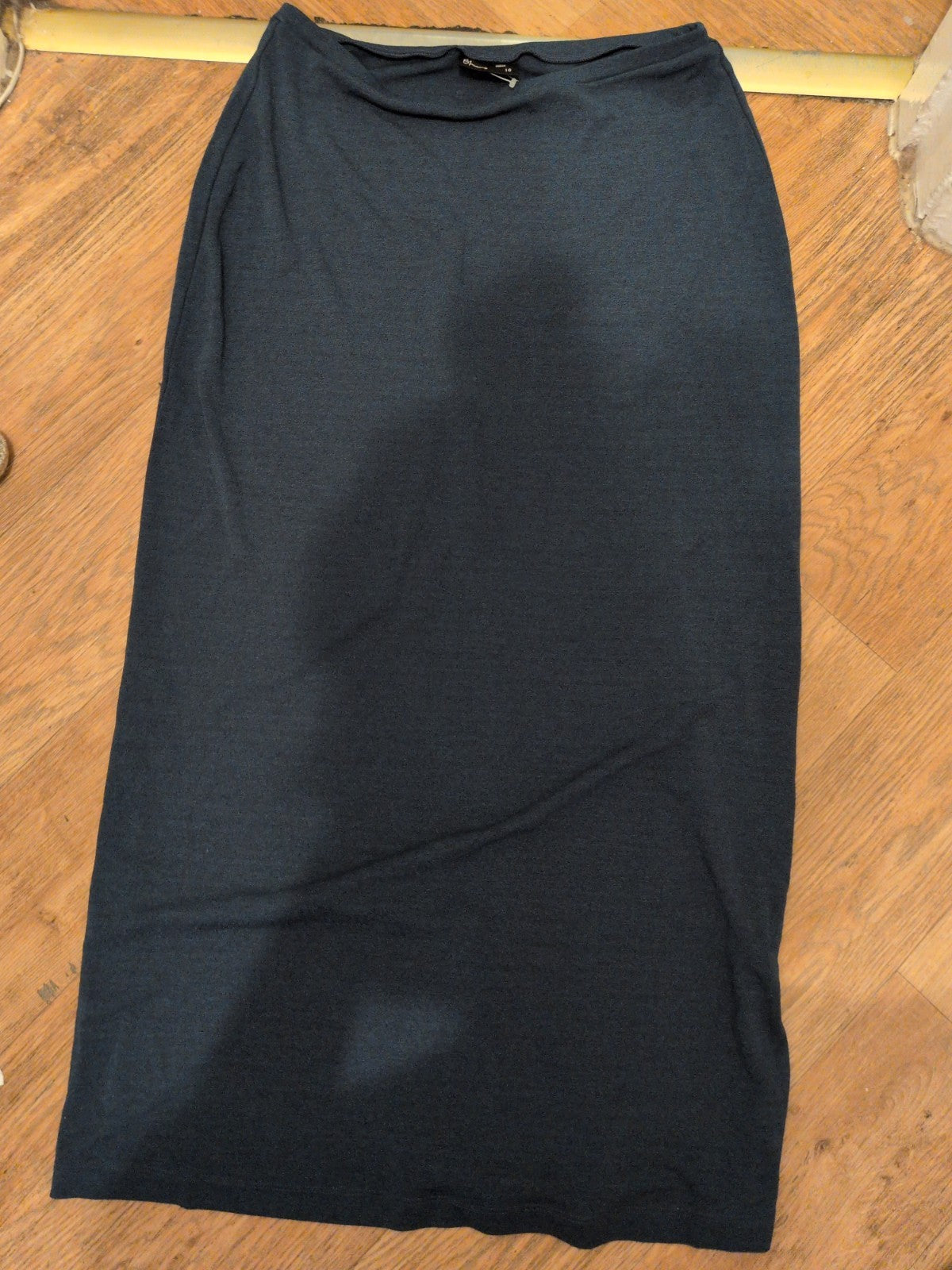 BHS 16 Navy Long Length Elasticated Maxi Skirt