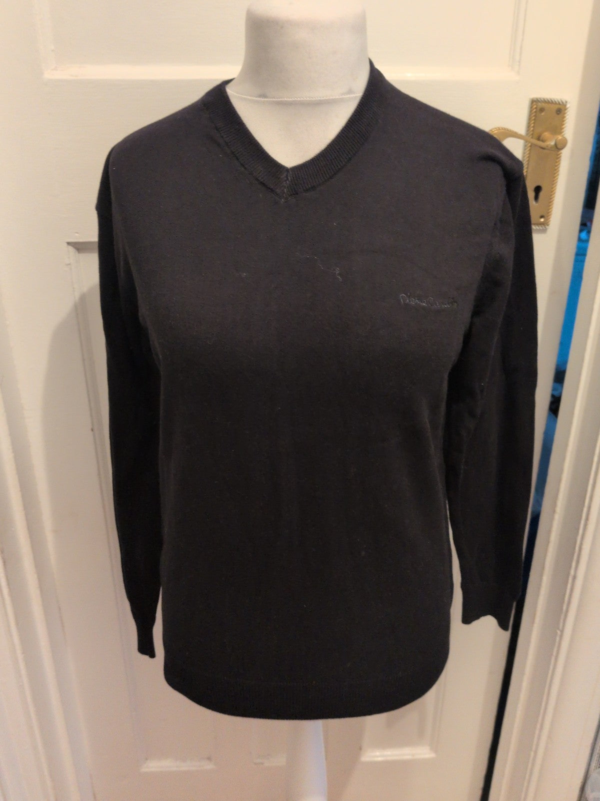 Pierre Cardin Medium Black V Neck Long Sleeve Jumper