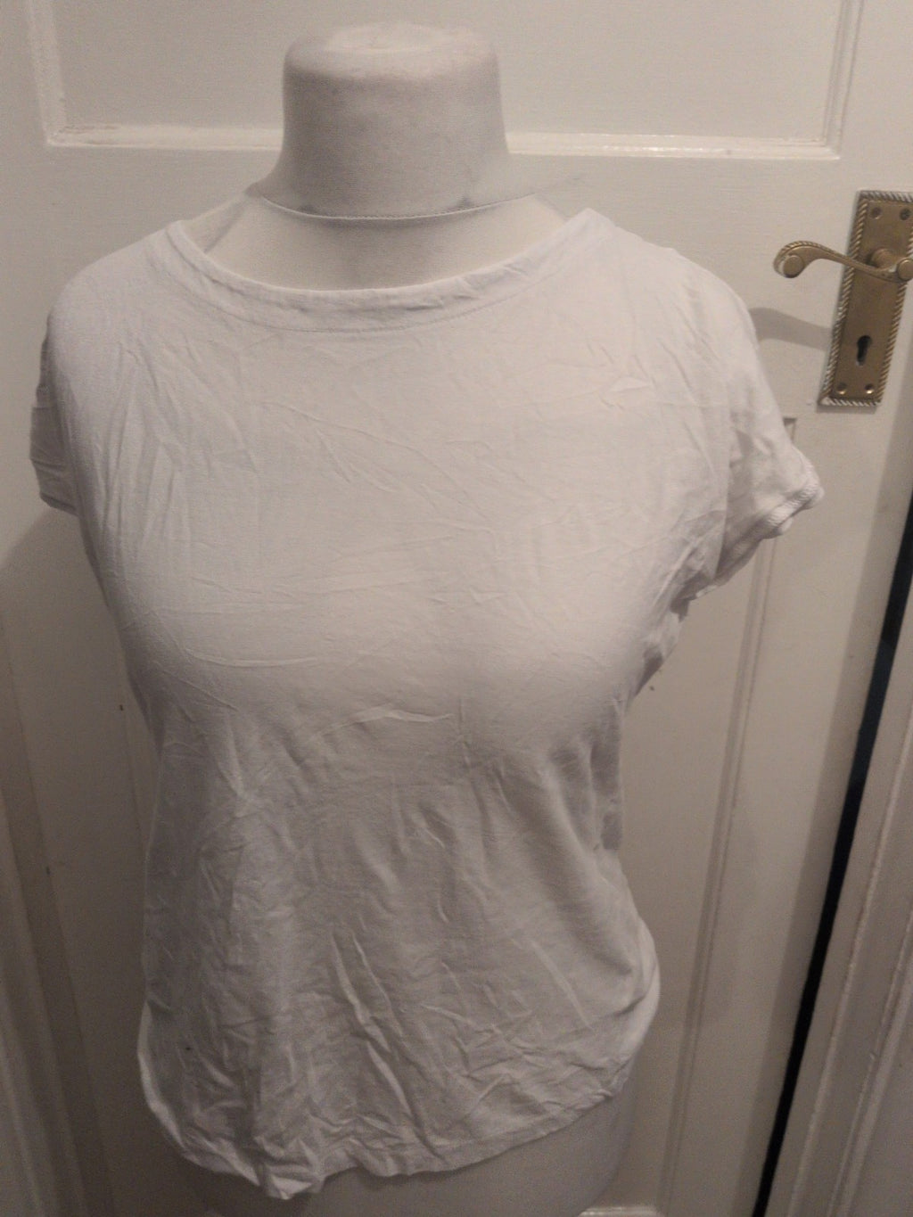 Next 10 White Cap Sleeve T-shirt Round Neck