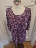 Ladies Adini Size Small 2 Tone Purple Long Sleeved Dress