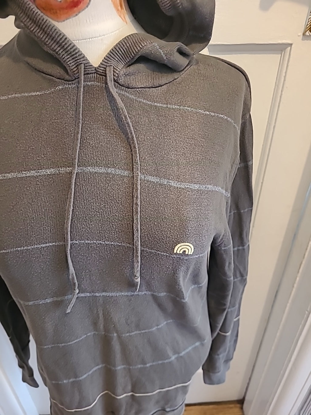 Mens Soulcal Size Small Green/grey/blue Long Sleeved Pullover Hoodie