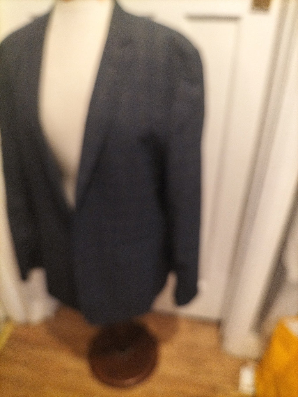 Mens New Look Size 42" Navy Check Padded Blazer Lined
