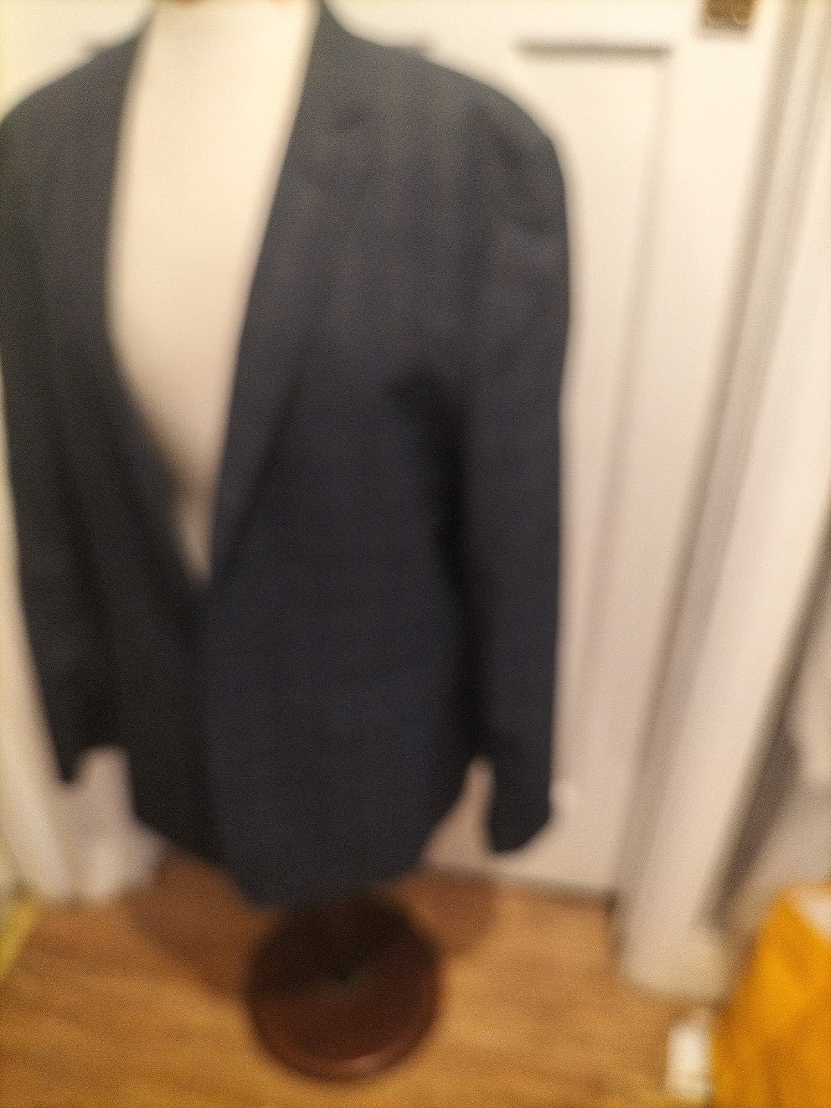 Mens New Look Size 42" Navy Check Padded Blazer Lined