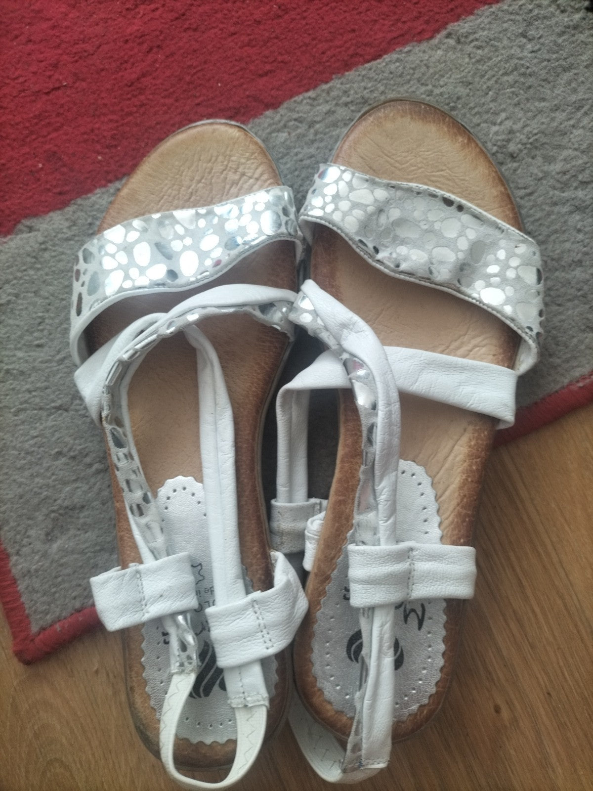 Maria Euro 38 White Open Strappy Sandals