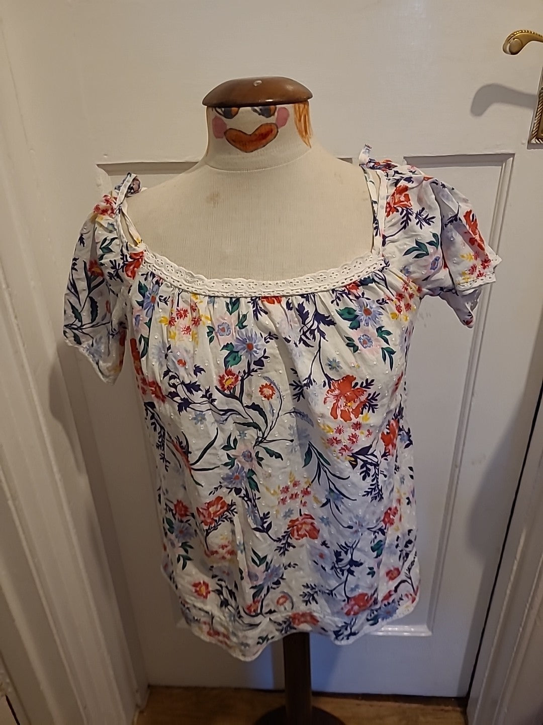 Ladies Cold Shoulder Top Size 10 Dorothy Perkins Floral