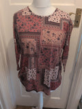 20 Multicoloured Aztec Pattern Long Sleeve Blouse