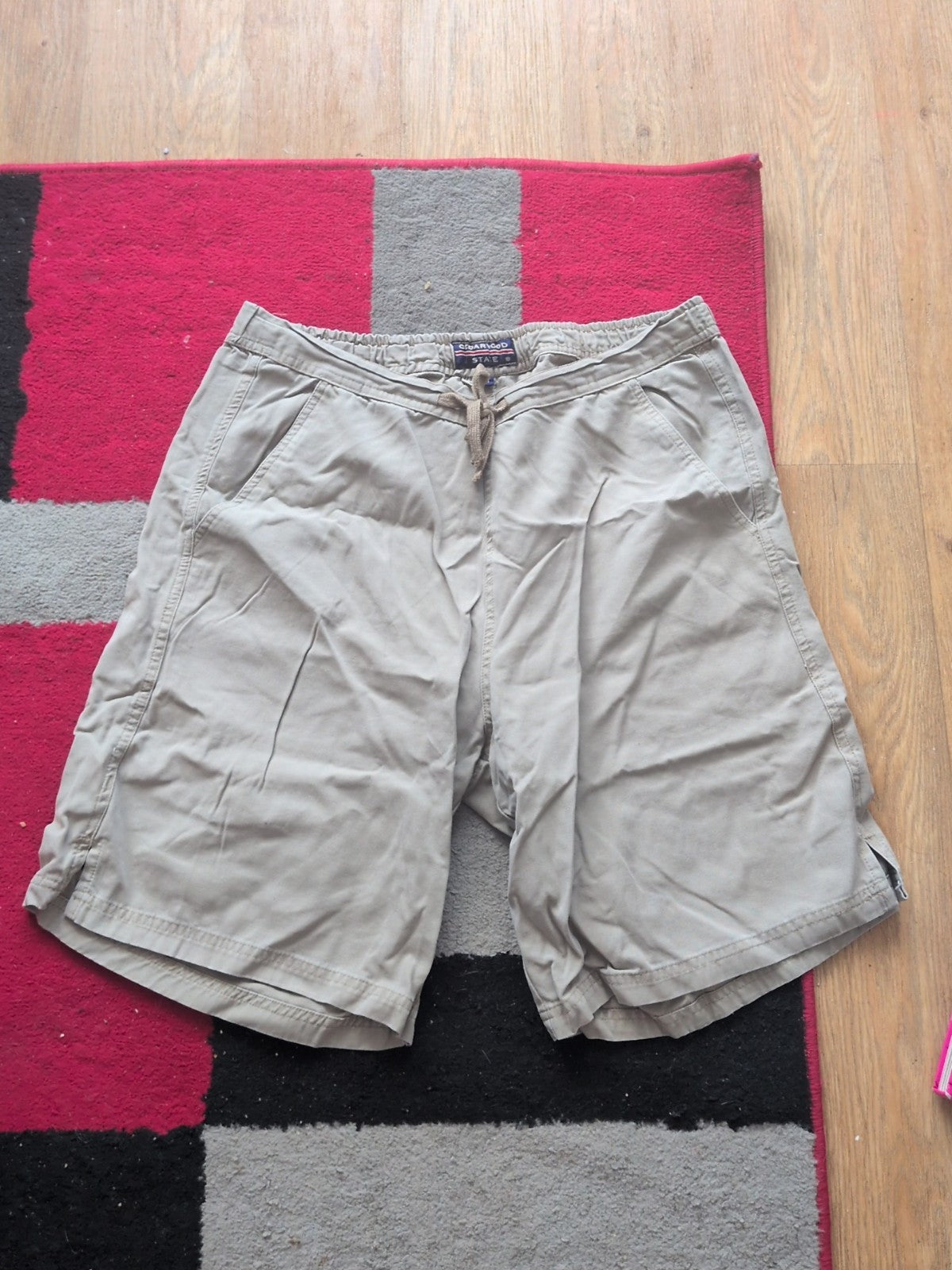 Mens Cedarwood State Size M Beige Elasticated Shorts