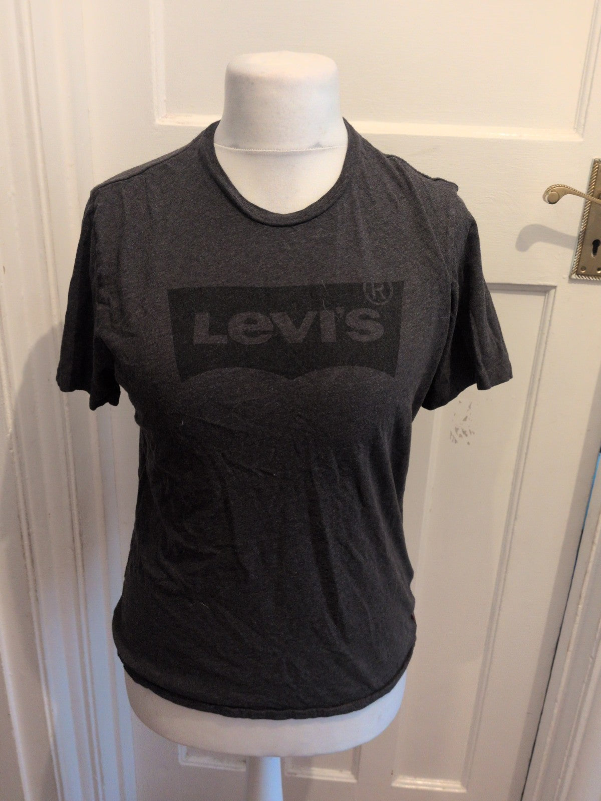 Levi Medium Grey With Black Print Short Sleeve Tshirt