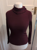 New Look 12 Dark Purple Long Sleeve Ribbed High Neck Jumper