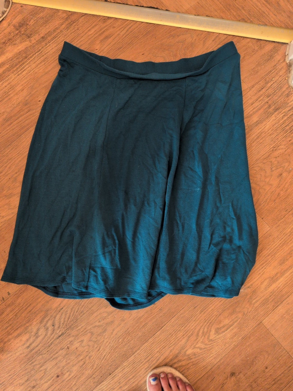 Ladies Bonmarche Size 18 Flare Teal Elasticated Midi Skirt