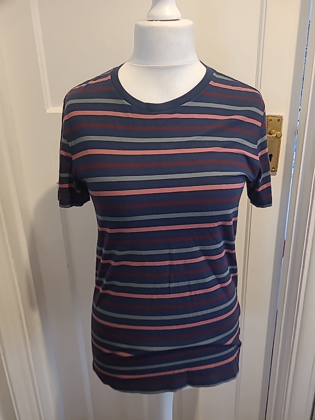 Mens Fat Face Size XS Multi Striped Short Sleeved Tshirt