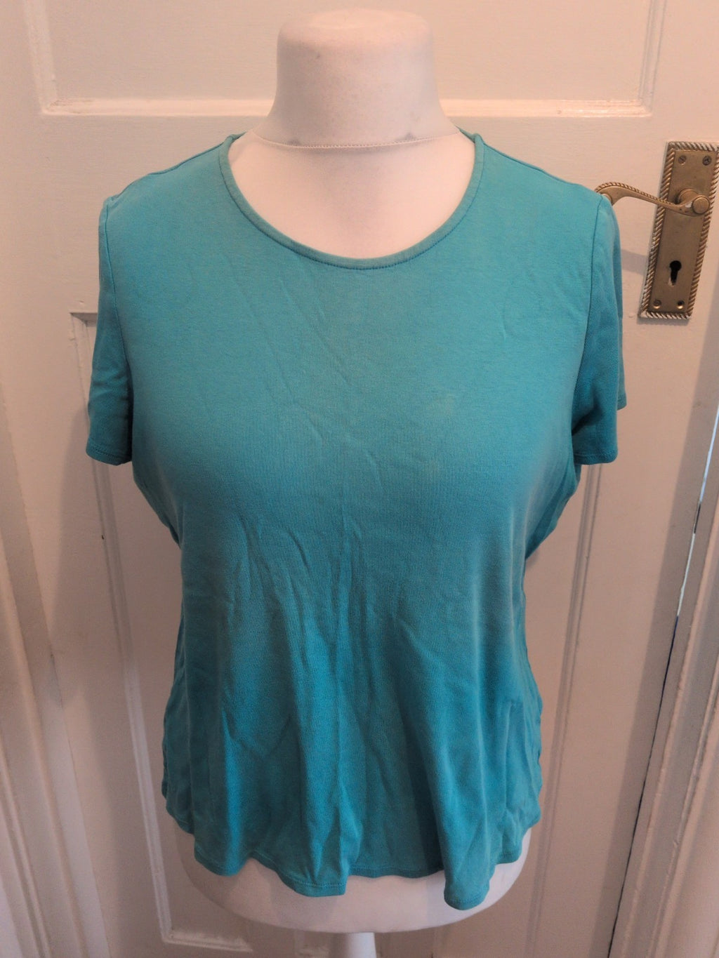 Marks And Spencer 20 Turquoise Short Sleeve Blouse