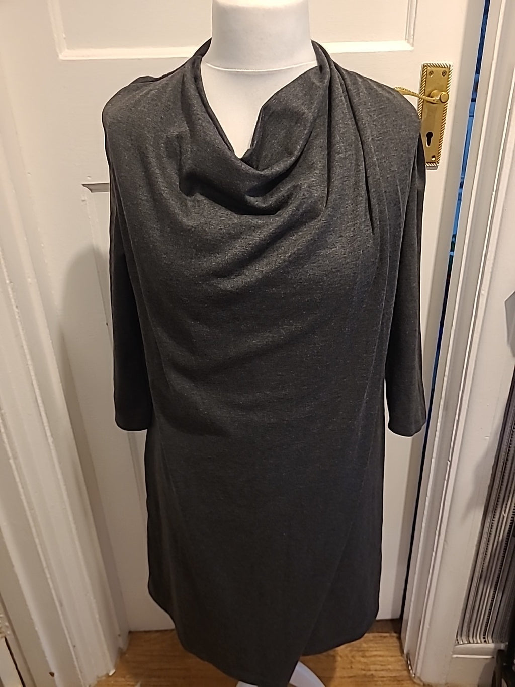 Ladies Viz.A.Viz Size 12-14 Grey 3/4 Sleeved Dress