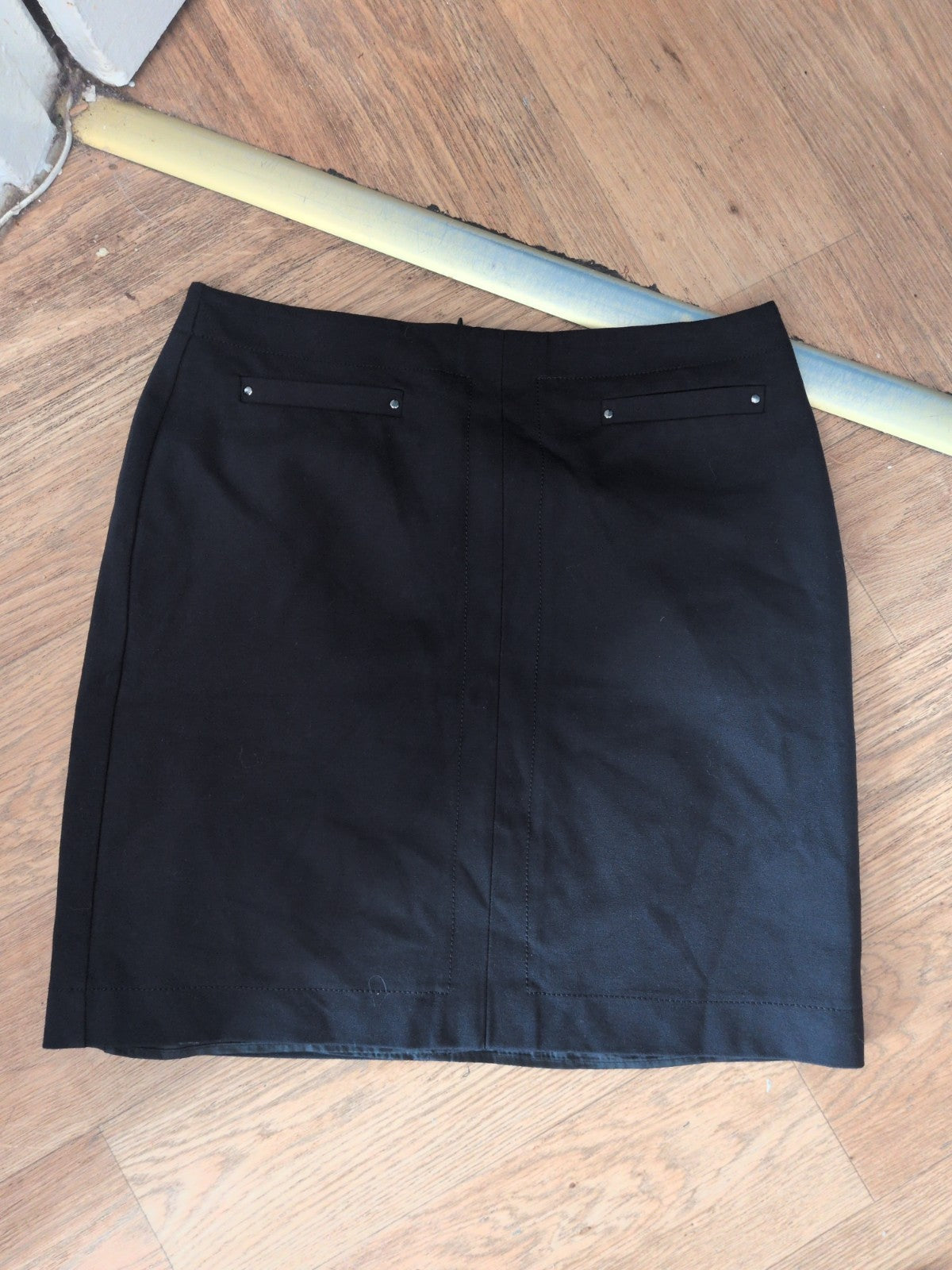 M&Co 12 Black Skirt Lined Knee Length