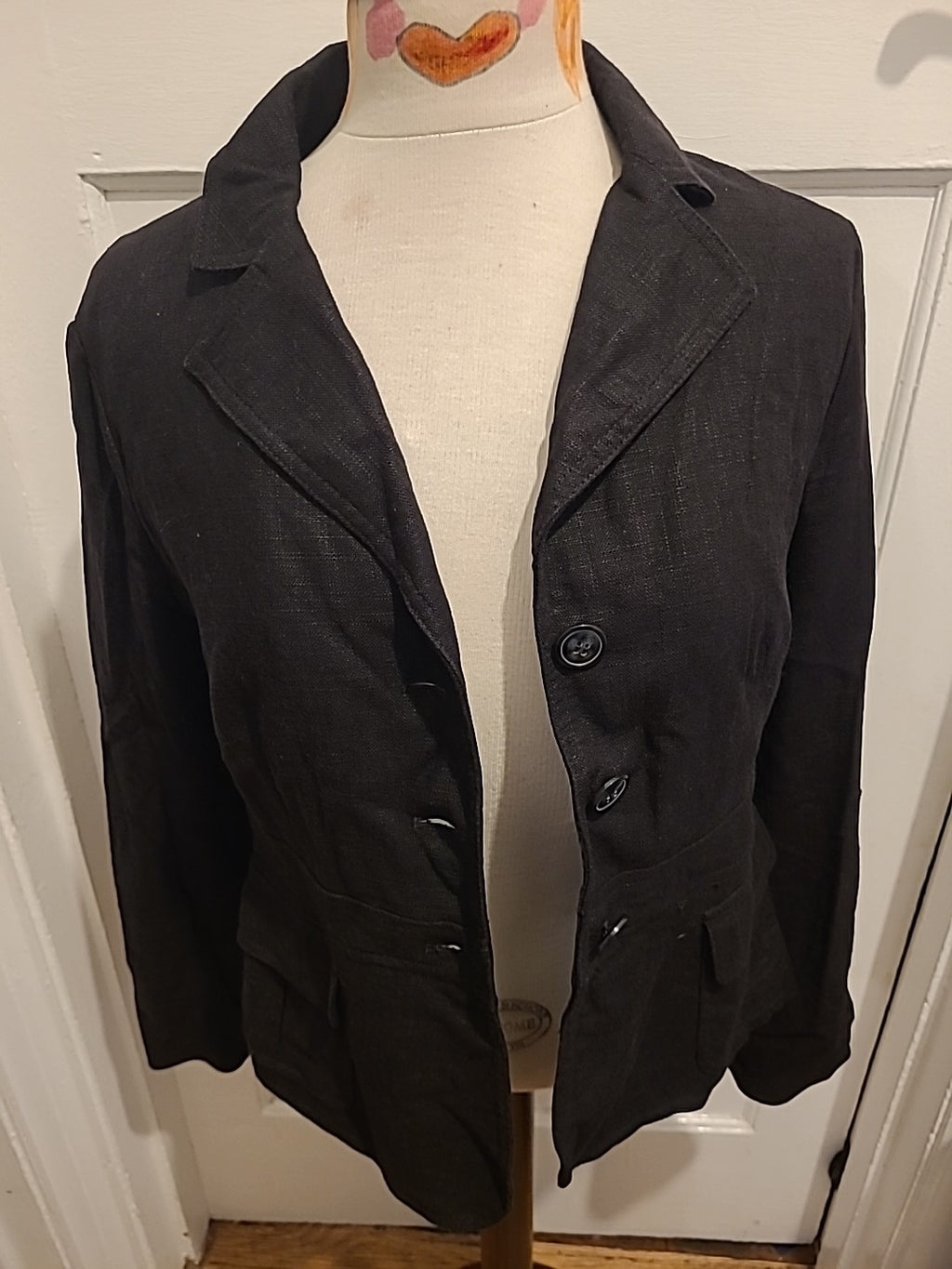 Ladies Wallis Size 12 Black Lined Unpadded Blazer
