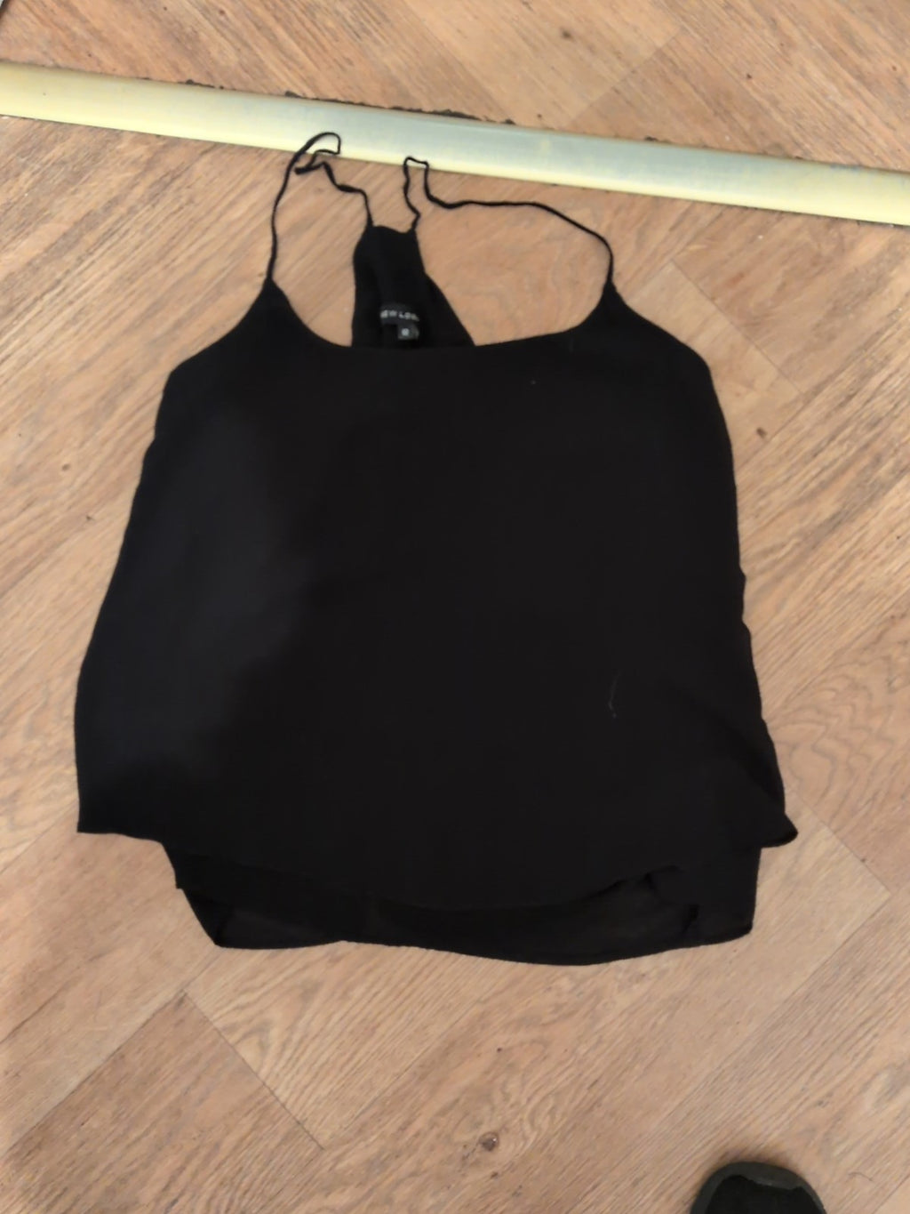 New Look 12 Black Sleeveless Strappy Top