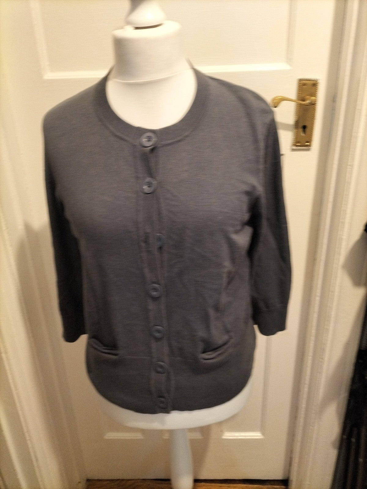 Ladies Monsoon Size 18 Grey Buttoned Cardigan