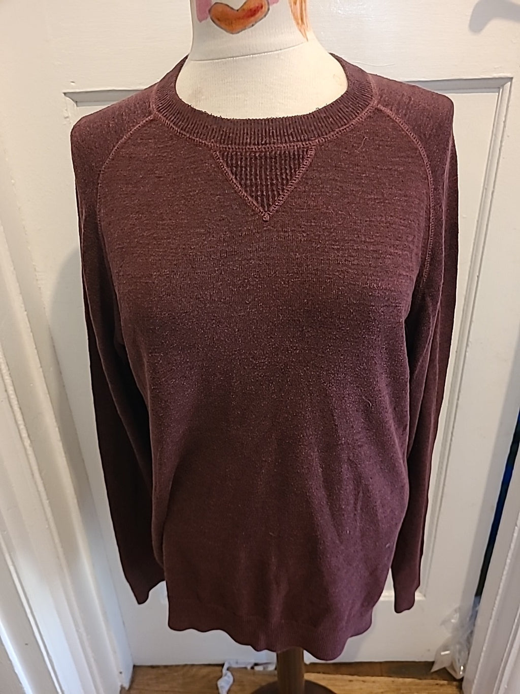 Mens Next Size Large Purple Long Sleeved Pullover Jumper