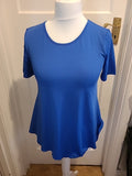 Ladies Size Small Royal Blue Short Sleeved Tshirt Plain