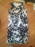 Ladies Alfani Size 6 Black And White Lined Sleeveless Dress