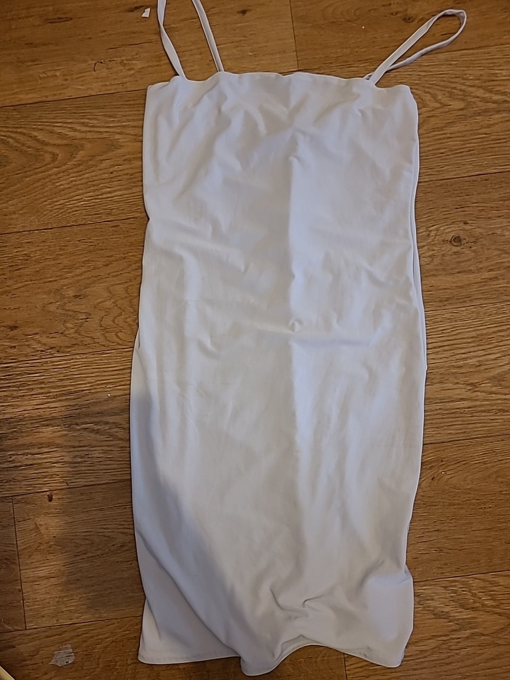 Ladies Prettylittlething Size 10 White Ruched Black Sleeveless Short Dress