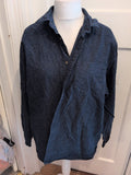 Marks And Spencer 2XL Navy With White Specks Long Sleeve Shirt
