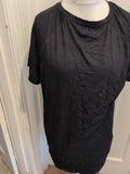 2XL Black T-shirt Short Sleeve Ladies