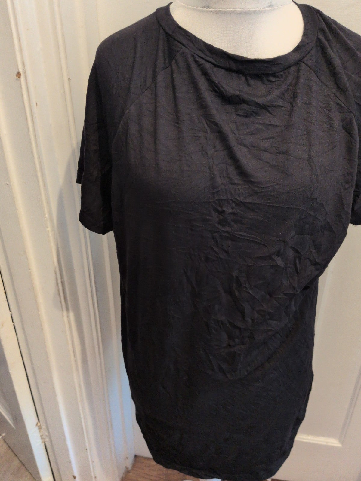 2XL Black T-shirt Short Sleeve Ladies