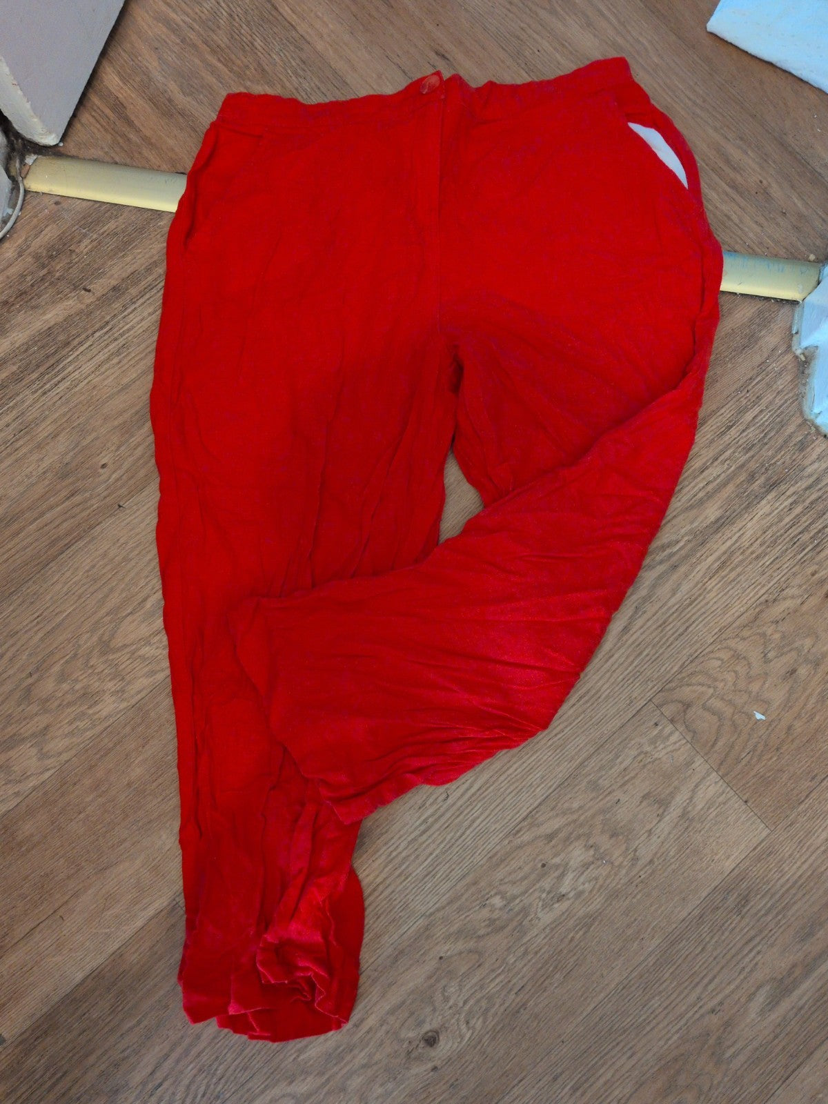 Nutmeg 12 Red Elasticated Trousers