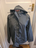 Mens Size 2XL Grey Lined Waterproof Coat