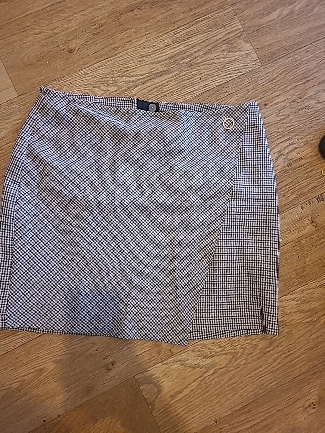 Ladies George Size 14 Beige Patterned Lined Short Skirt