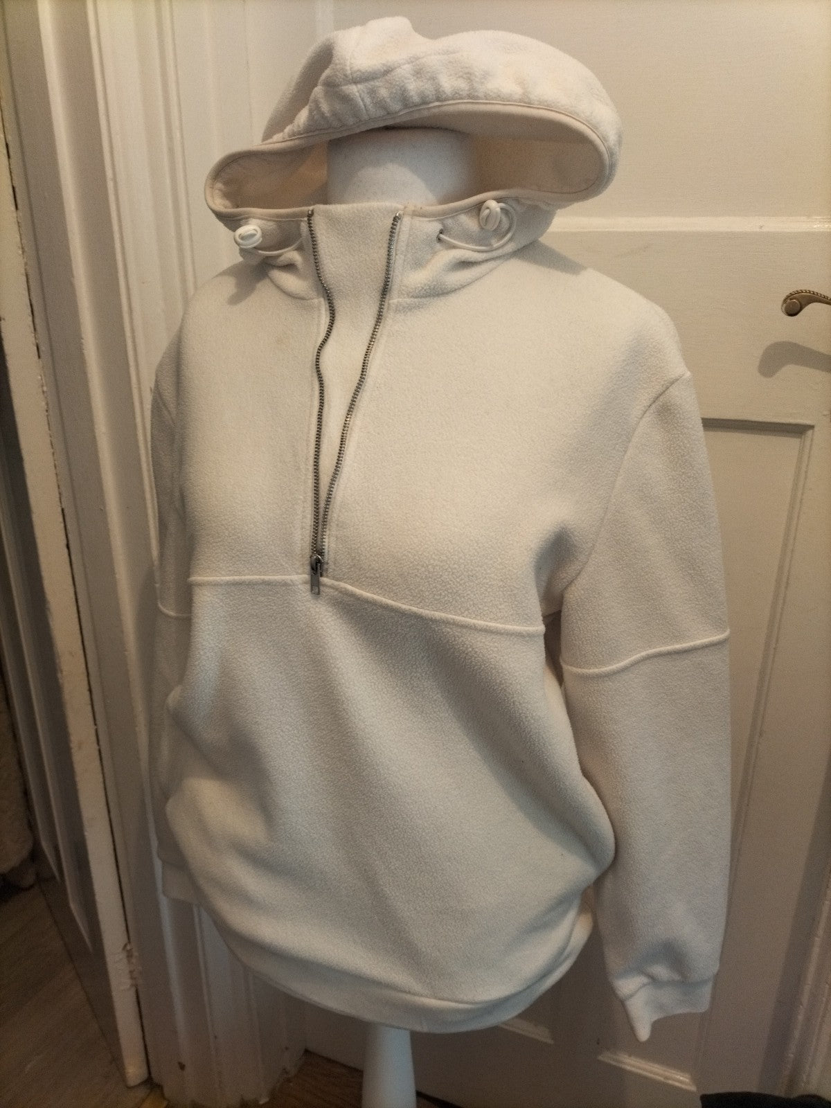 Topman Small Cream Hooded Pullover
