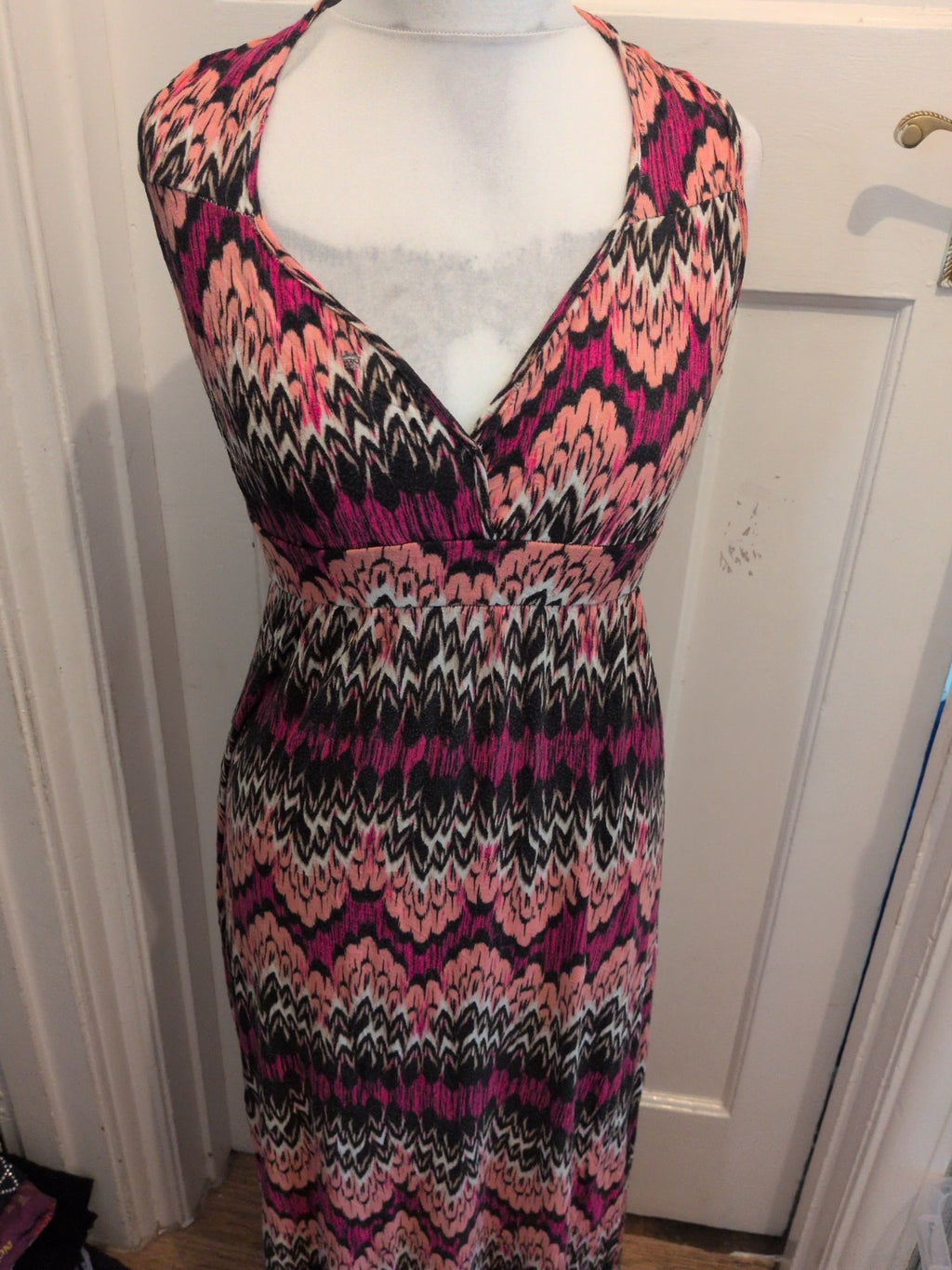 12 Multicoloured Long Length Sleeveless Summer Dress