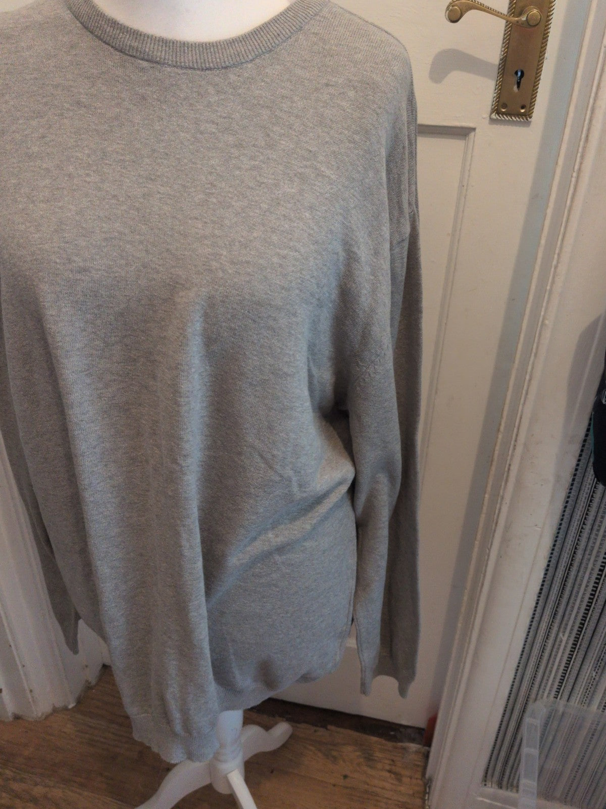 TU 2XL Grey Pure Cotton Pullover Jumper