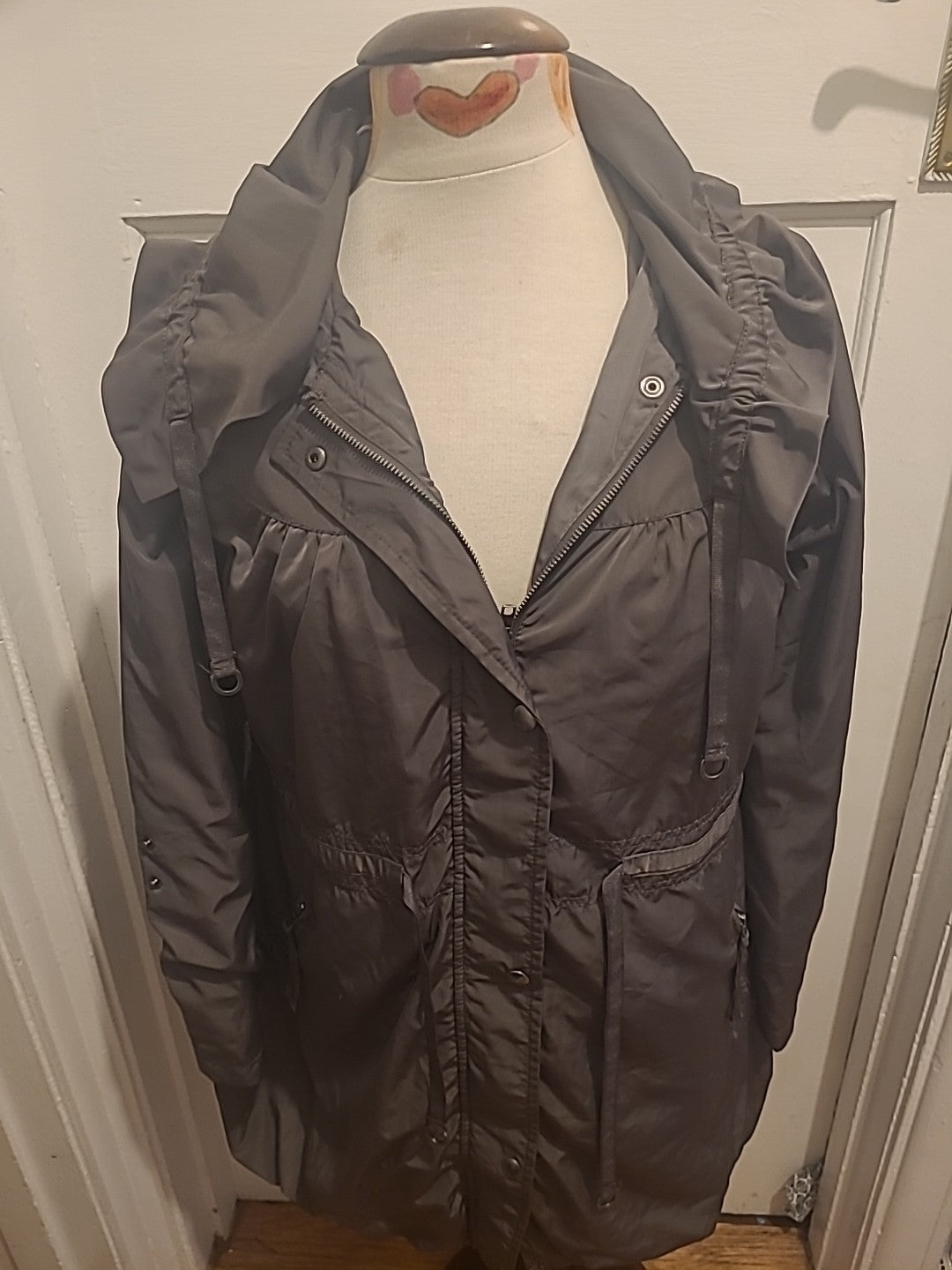 Ladies George Size 12 Brown/Grey Long Sleeve Coat