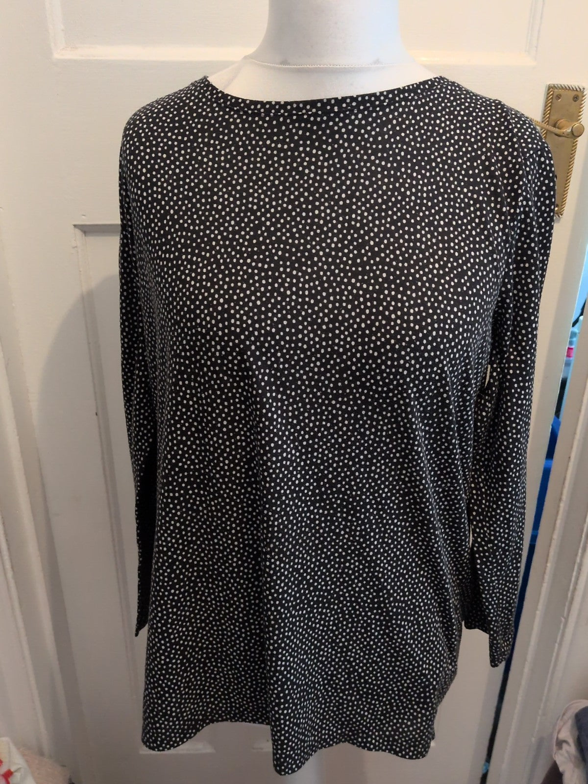 M&S Collection 16 Spotty Long Sleeve Blouse