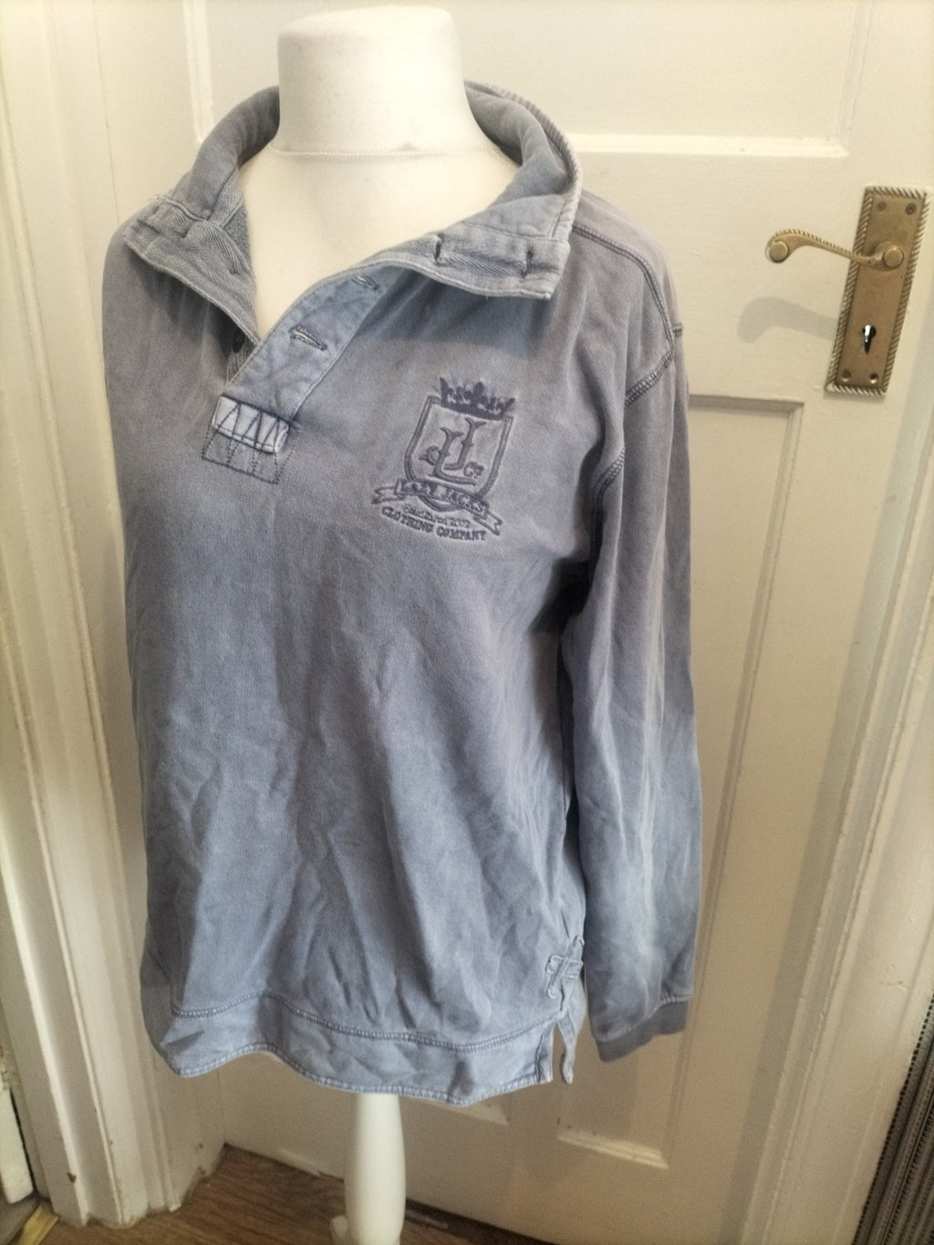 Lazy Jacks Medium Blue Collared Pullover Jumper