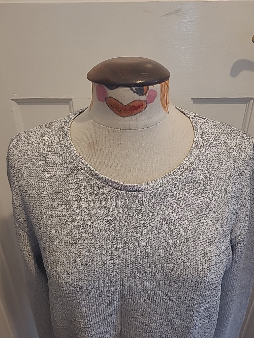 Mens Next Size Medium Slim Fit Grey Fleck Long Sleeved Pullover Jumper