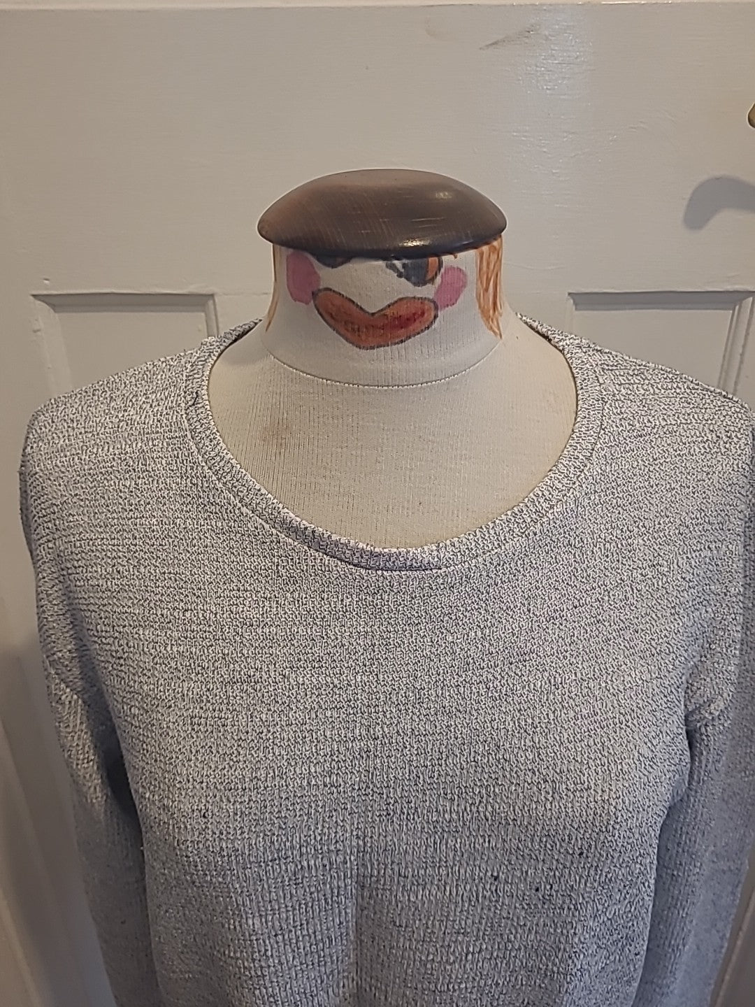 Mens Next Size Medium Slim Fit Grey Fleck Long Sleeved Pullover Jumper