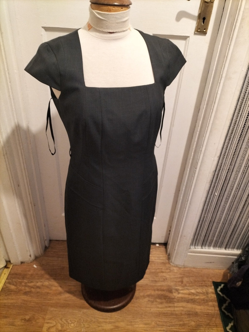 Ladies Debenhams 10 Dark Grey Sleeveless Dress