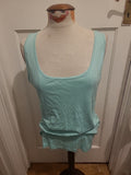 Ladies Peacocks Size 22 Turquoise Sleeveless Vest Top