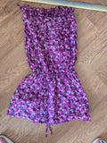 Next 6 Purple Floral Sleeveless Strapless Dress